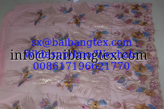 China NET fabric with LASER SEQUIN supplier