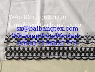 China Africa Emma Sudanese Arabia Scarf Turban embroidery white color jacquard hot embroidery supplier