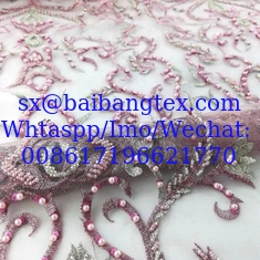 China Embroidery Lace fabric wedding fashion high quality for brand garments lace fashion supplier