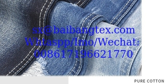 China 10OZcotton vertical bamboo non-stretch denim fabric 180cm autumn and winter models 10+10 men's jeans fabric manufacturer supplier