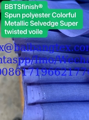 China Metallic selvedge Sudan market spun polyester voile fabric  BBTSfinish Brand super quality supplier