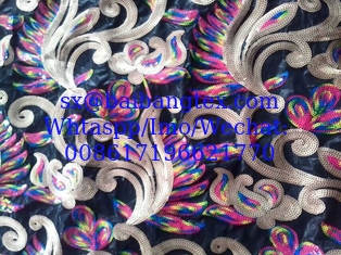 China LASER SEQUIN FABRIC supplier