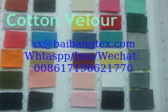 China COTTON VELOUR FABRIC supplier