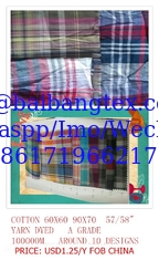 China cotton yarn dyed shirting fabric supplier