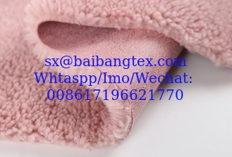 China suede bonded faux sheepskin sherpa fabric Fabric high quality supplier