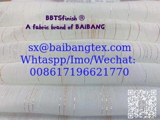 China metallic strips of polyester chiffon fashion fabric supplier