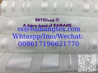 China metallic strips of polyester chiffon fashion fabric supplier