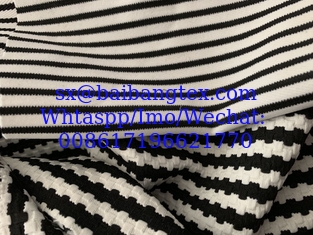 China Fabric Knitting 3d strips design stock lot high quality cheap price fashion fabric design supplier