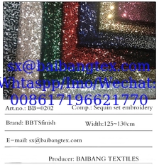 China Spot 3mm banquet evening dress performance stage clothing gradient two-color beads two-color stitching sequin embroidery supplier