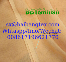 China Metallic Silver Golden selvedge 100% spun polyester high twisted full voile supplier