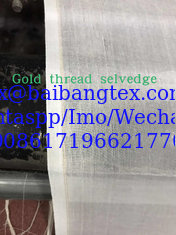 China Metallic thread selvedge 100% spun polyester high twisted full voile factory direct sale cheap price high quality supplier