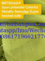 China Metallic selvedge Sudan market spun polyester voile fabric supplier