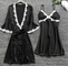 European and American sexy five-piece pajamas female summer sleeves bride morning robe plus size home service nightgown supplier