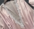 European and American sexy five-piece pajamas female summer sleeves bride morning robe plus size home service nightgown supplier